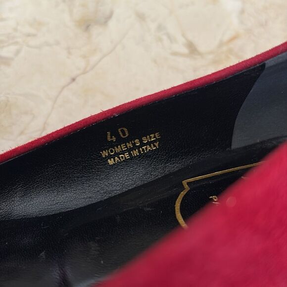 Roger Vivier Red Suede Gommette Ballet Flats - Picture 11 of 15